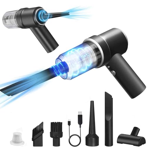 【Amazon.co.jp限定】ハンディクリーナー 多機能ミニ掃除機 18000 PA 車用掃除機 コードレス 車用 カークリーナーパワフル Type-C 充電式はんでい 乾湿両用 強力吸引力小型クリーナー高速充电 低噪音对策 LED照 3in1電動エアーポンプ機能付き 車載ミニポータブルコードレス掃除機 軽量/業務用/キーボード掃除/車内清掃/家具//家庭用 ブラック